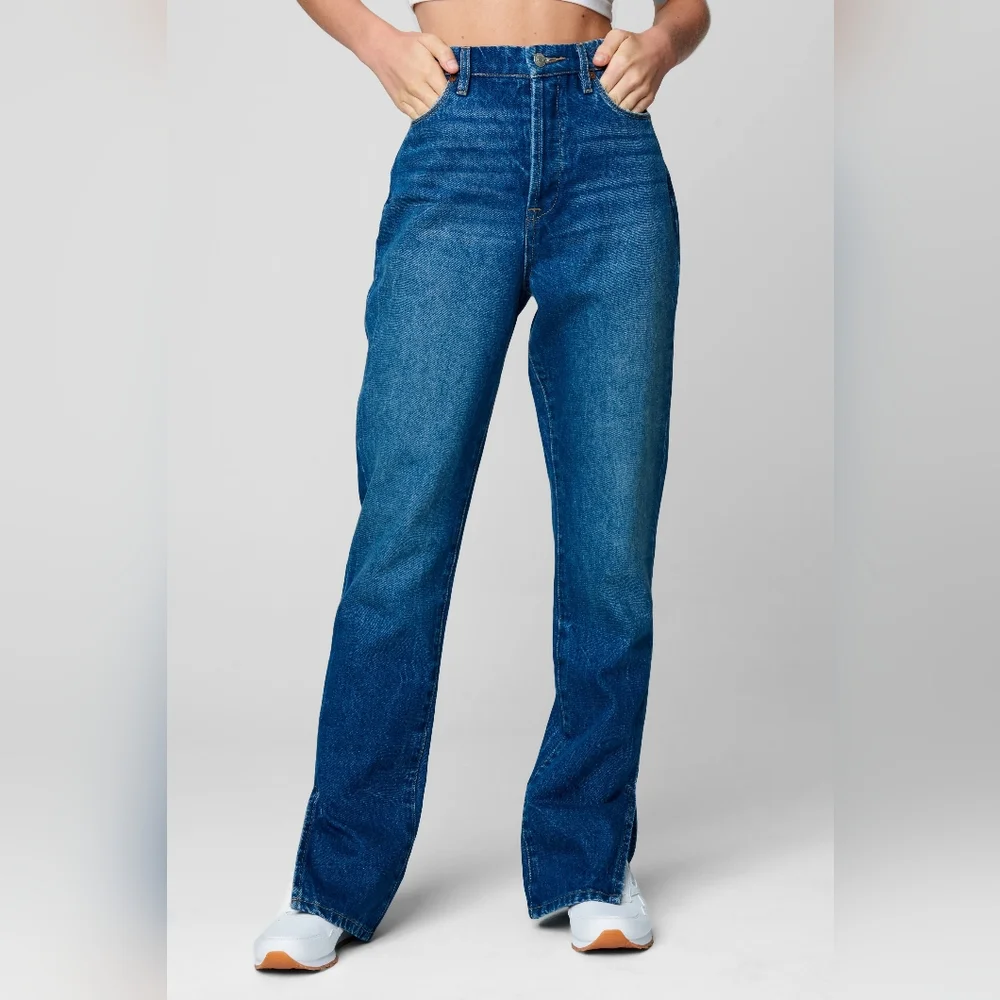 NWT BlankNYC Being Alive Wash Cooper Side Slit Long Slim Straight Leg Jeans 27 - Picture 7 of 11